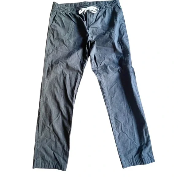 VUORI Men's The Rise The Shine Drawstring Cotton Joggers Dark Gray